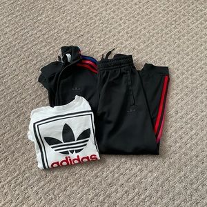 Boys adidas track suit like new size large 7/8